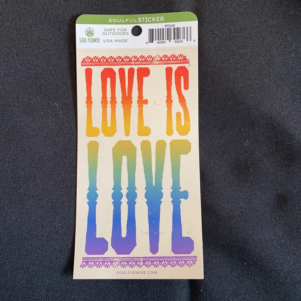 Love is Love Rainbow Sticker